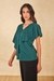 Womens Green Evening Solid Top