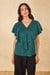 Womens Green Evening Solid Top
