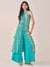 Womens Teal Light Occasion Floral Kurta Set