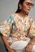 AND Yel/Prt Casual Abstract Top