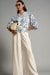 AND Blu/Prt Casual Floral Top