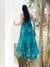 Womens Blu/Prt Casual Abstract Maxi