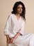 Womens White Casual Solid Kurta