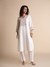Womens White Casual Solid Kurta