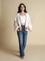 Womens Natural Casual Solid Jacket