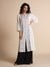 Womens White Casual Geometric Kurta