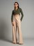 Womens Beige Work Solid Bottom