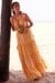 Global Desi Mustard Casual Floral Maxi