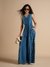 Womens Blue Casual Floral Jump Suit