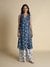 Global Desi Blue Casual Floral Set-2