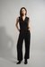 Womens Black Work Solid Jump Suit