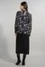 Womens Blk/Prt Work Abstract Top