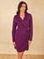 Womens Wine Evening Solid Dress