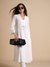 Womens White Casual Solid Kurta