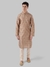 Ethnix By Raymond Beige Kurta With Churidar