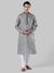 Ethnix By Raymond Medium Grey Kurta With Churidar