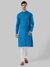 Ethnix By Raymond Medium Blue Kurta With Churidar