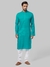 Ethnix By Raymond Medium Green Kurta With Churidar