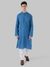 Ethnix By Raymond Medium Blue Kurta With Churidar