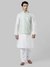 Ethnix By Raymond Light Green Kurta With Bundi And Churidar