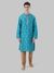 Ethnix By Raymond Medium Blue Kurta With Churidar