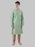 Ethnix By Raymond Light Green Kurta With Churidar