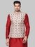 Ethnix By Raymond Medium Maroon Kurta With Bundi And Churidar