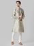Ethnix By Raymond Light Grey Kurta With Churidar