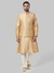 Ethnix By Raymond Gold Kurta With Bundi And Churidar