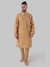 Ethnix By Raymond Beige Kurta With Churidar