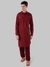 Ethnix By Raymond Dark Maroon Kurta With Patyala