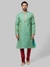 Ethnix By Raymond Medium Green Kurta With Churidar
