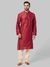 Ethnix By Raymond Dark Maroon Kurta With Churidar