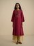 GD WINE Occasion Foil Print KURTA