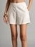 Womens White Casual Solid Shorts