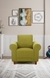 neudot Melody Sofa for Living Room |1 Person Sofa|Premium Fabric with Padded Cushioned Armrest |3 Years Warranty|Solid Wood Frame|1 Seater in Mellow Green Color