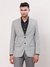 Men Contemporary Fit Solid Medium Grey Blazer