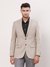Men Contemporary Fit Solid Medium Brown Blazer