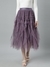 SHOWOFF Women's Solid Lavender Flared Midi Skirt