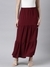 SHOWOFF Women's Solid Maroon Tiered Maxi Skirt