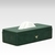 Tissue Box Holder for Home and Office in Premium Faux Leather | Size: 9.5 x 4.5 x 2.5(H) Inches | Moderno | Olive Green