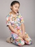 Ninos Dreams Girls Cotton Half sleeves Night Suit Multicolour Cartoon Print