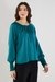 Solid Chiffon Round Neck Women's Top