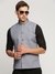Men's Grey Mandarin Collar Solid Nehru Jacket