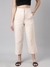 SHOWOFF Women's Solid Cream Parallel Trousers