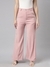 SHOWOFF Women's Solid Peach Parallel Trousers