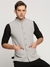 Men's Grey Mandarin Collar Solid Nehru Jacket