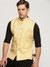 Men's Yellow Mandarin Collar Solid Nehru Jacket