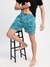 SHOWOFF Men's Printed Turquoise Blue Boxer