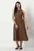 Brown Printed A-line Kurta